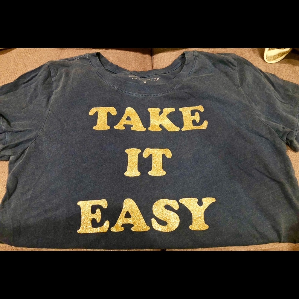 Lucky Brand “Take it Easy” Glitter Tee
